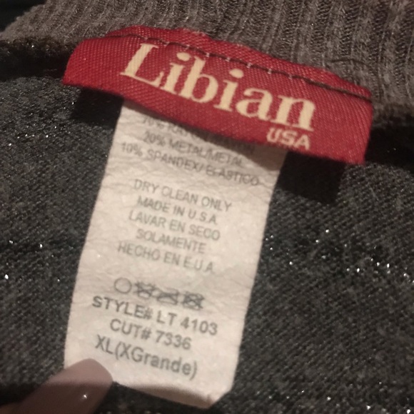 Libian USA charcoal striped top - Picture 3 of 3